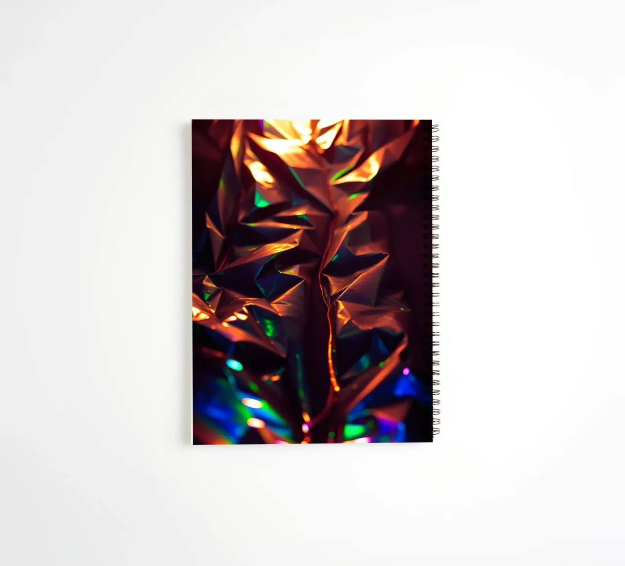 Dynamic abstract background with colors and intricate shapes spiral notebook by DesignDoodle