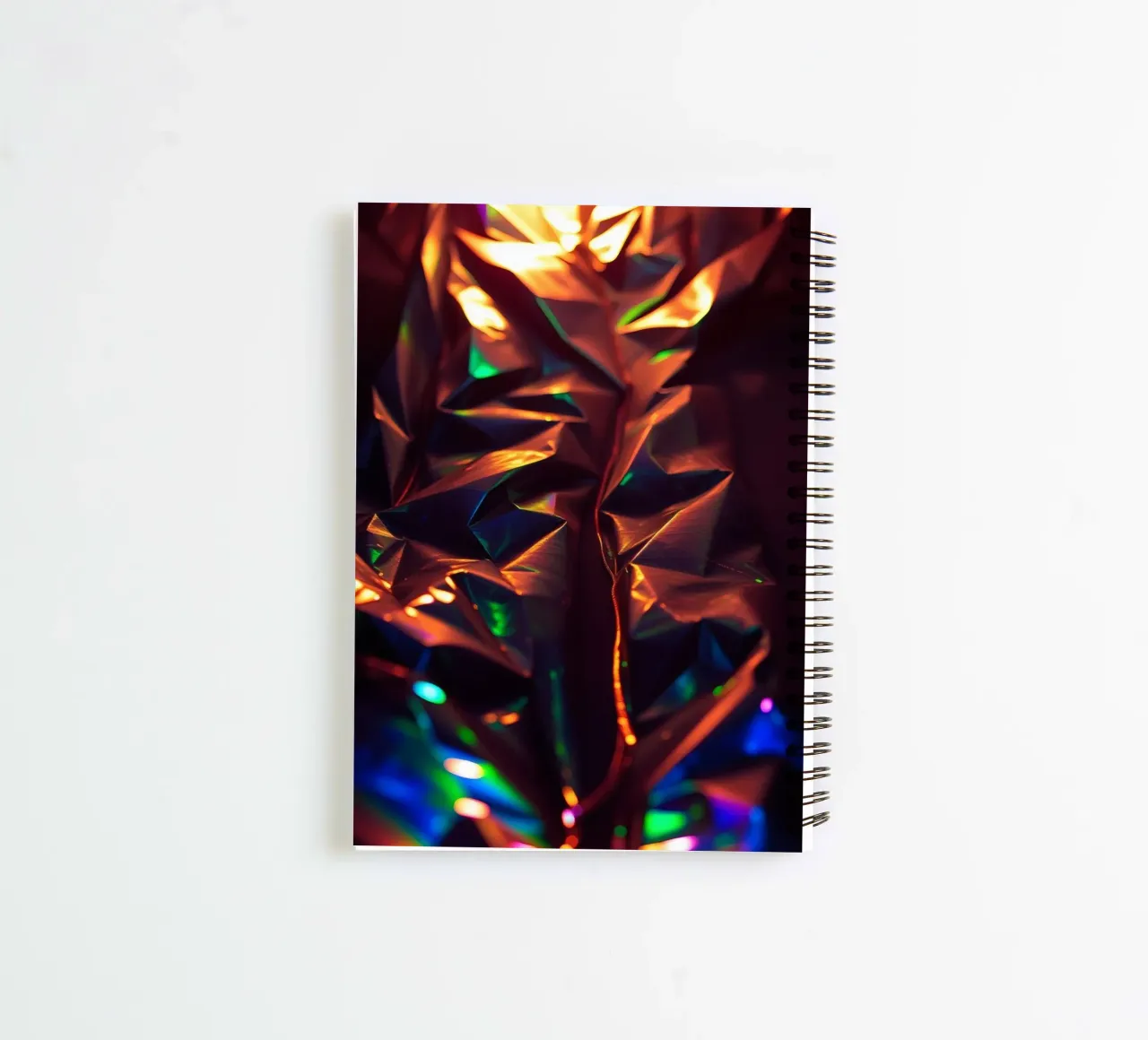 Dynamic abstract background with colors and intricate shapes spiral notebook by DesignDoodle