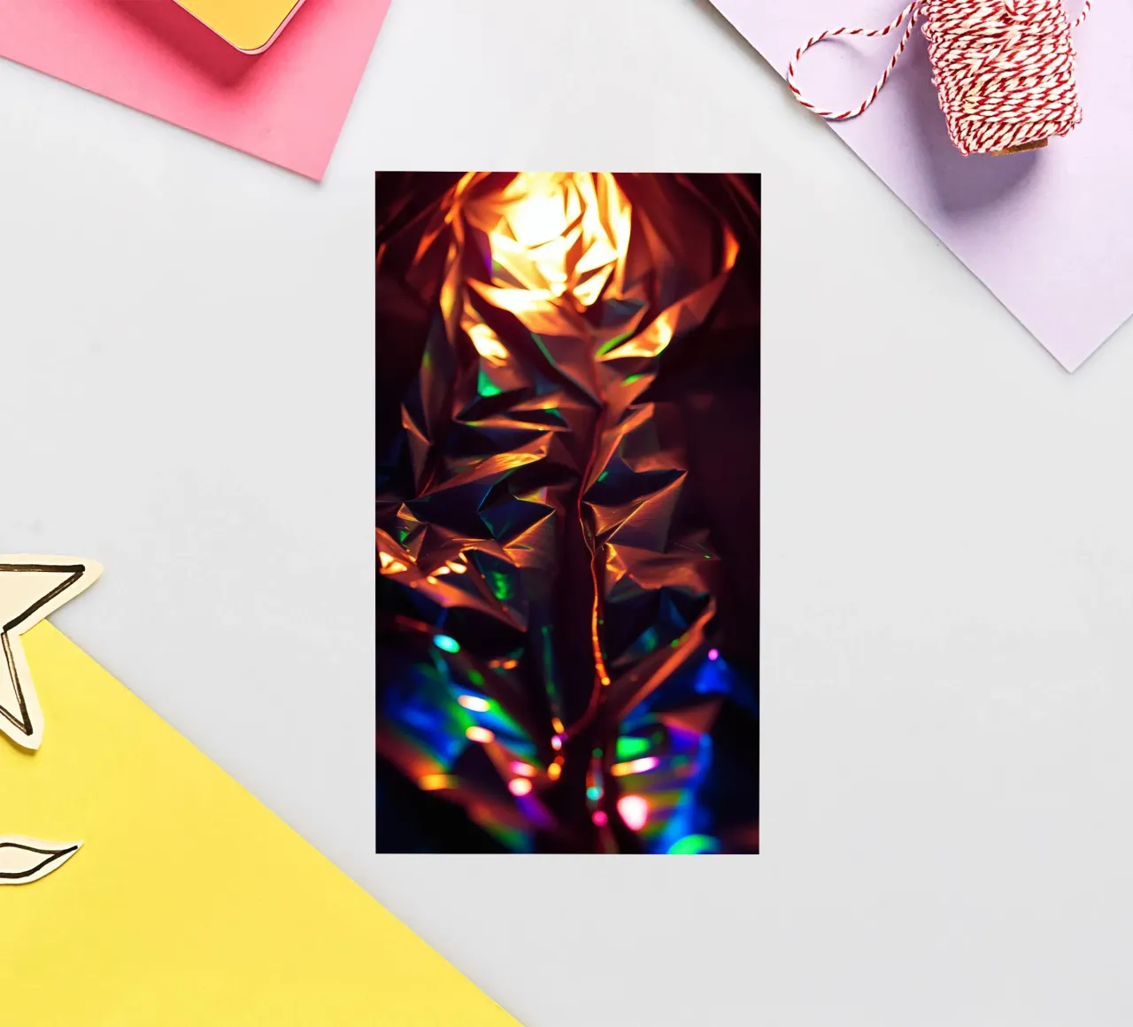 Dynamic abstract background with colors and intricate shapes sticker by DesignDoodle