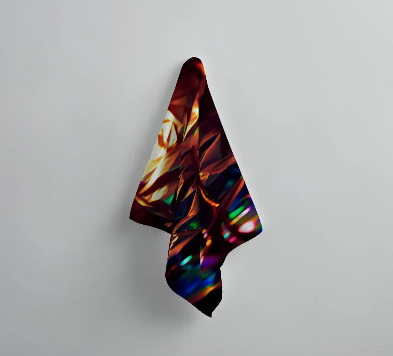 Dynamic abstract background with colors and intricate shapes towel by DesignDoodle