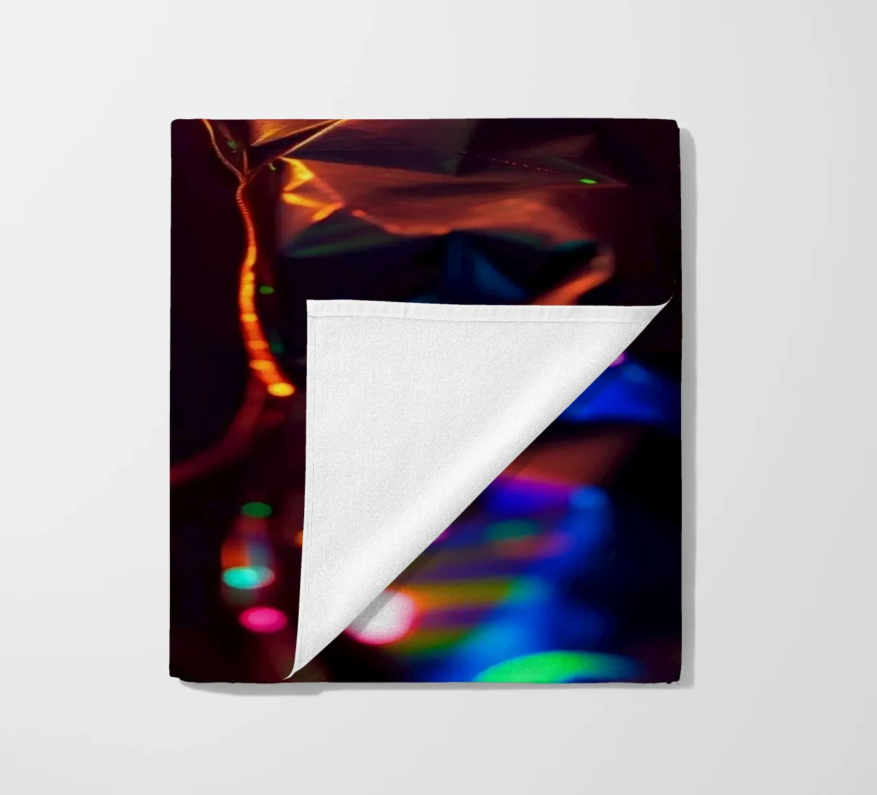 Dynamic abstract background with colors and intricate shapes beach towel by DesignDoodle