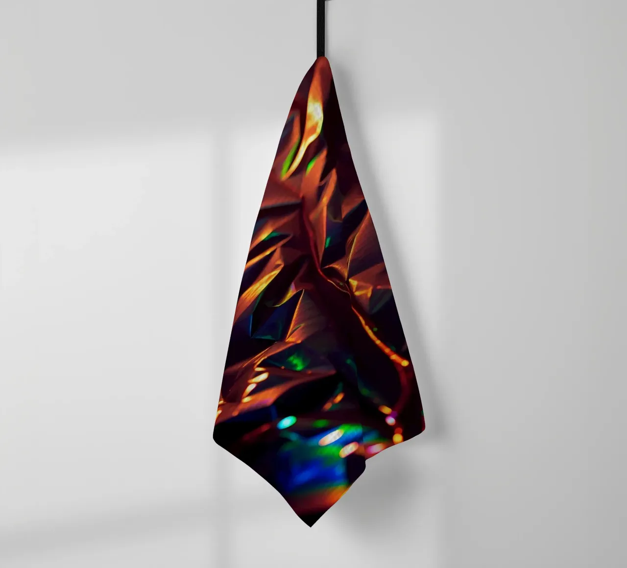 Dynamic abstract background with colors and intricate shapes tea towel by DesignDoodle