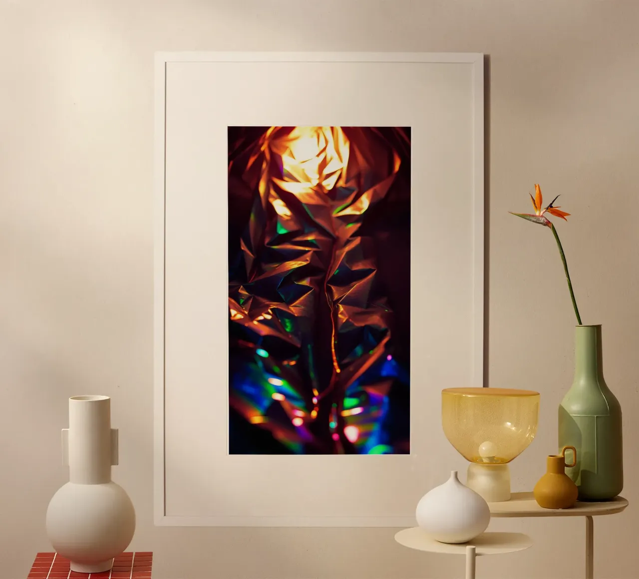 Dynamic abstract background with colors and intricate shapes hahnemühle by DesignDoodle