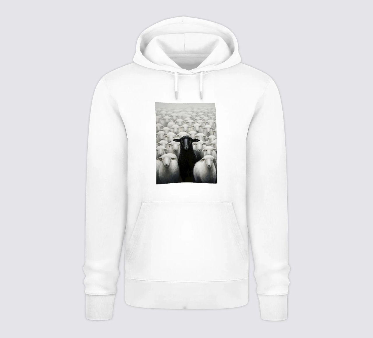 Pecora nera felpa con cappuccio da animals_studio