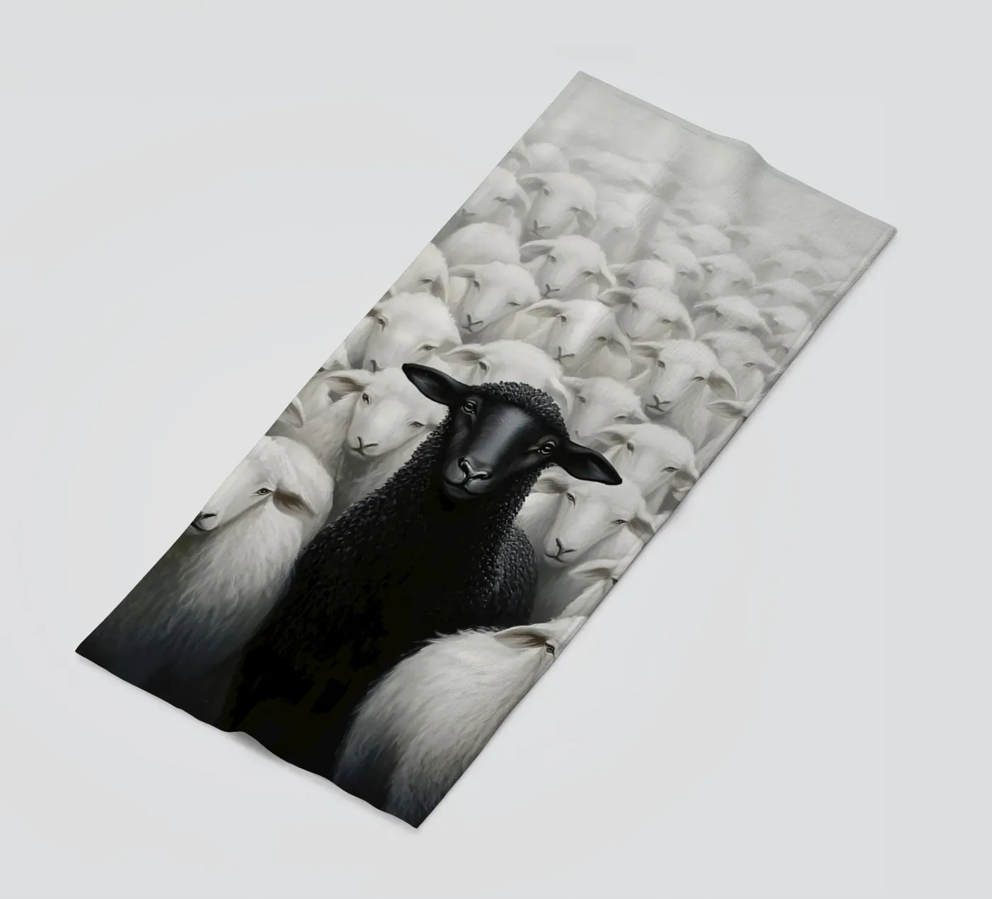 Black Sheep beach towel by animals_studio