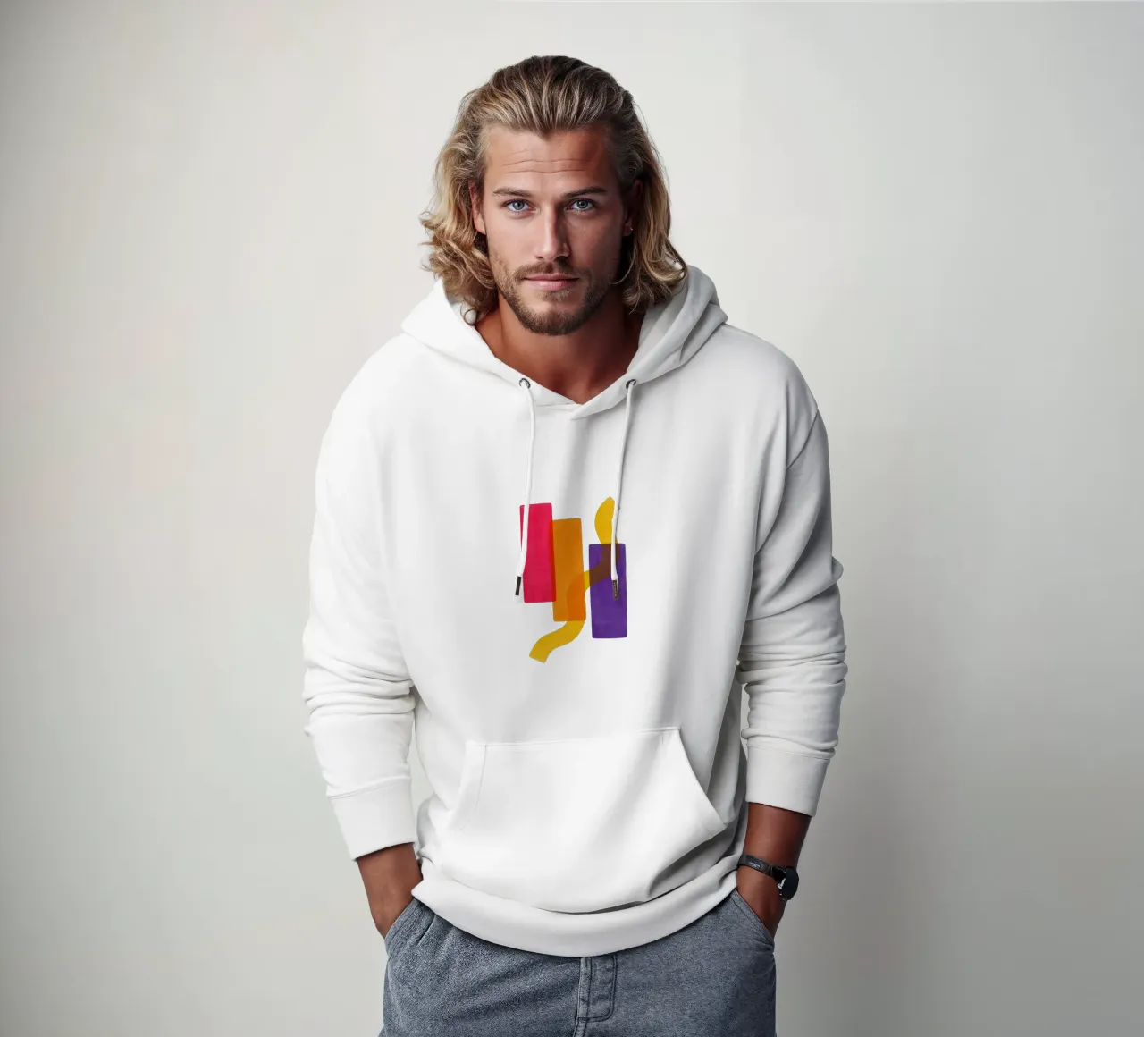 Structured Softness - Flow Form Series felpa con cappuccio da SMPLE