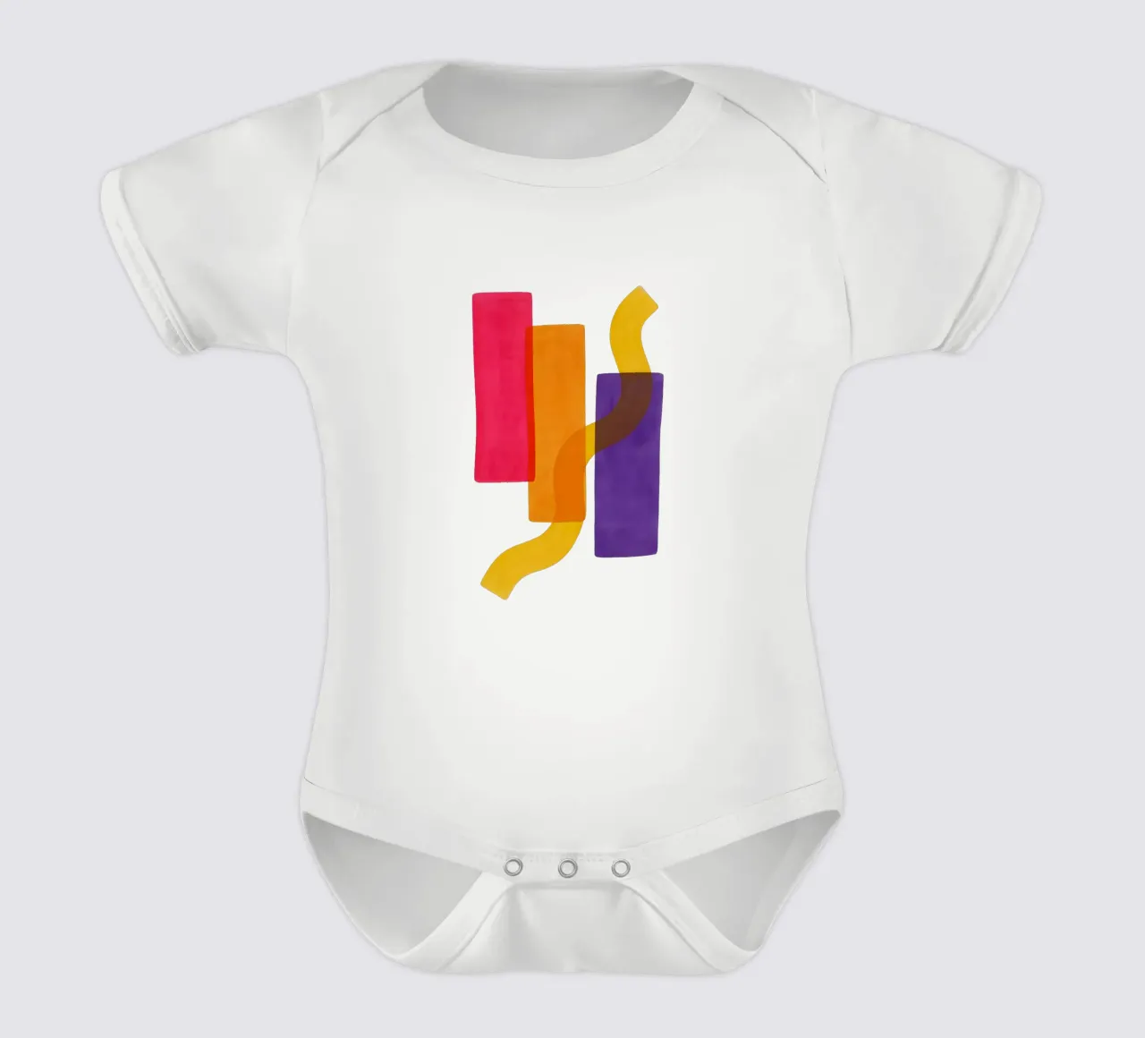 Structured Softness - Flow Form Series Kurzarm Babybody von SMPLE