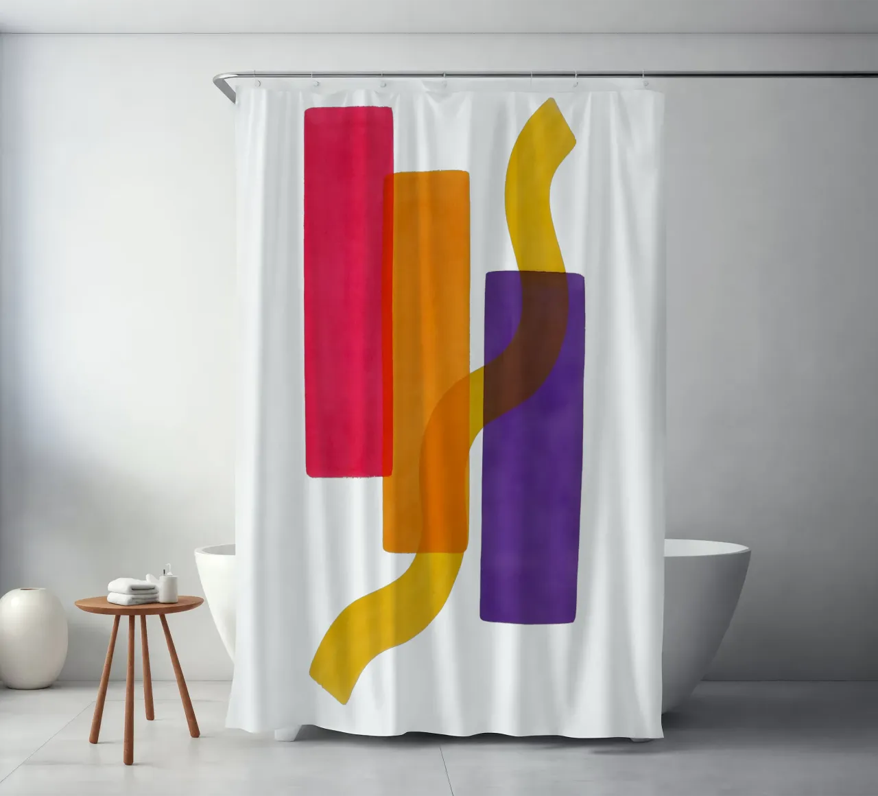 Structured Softness - Flow Form Series douchegordijn van SMPLE