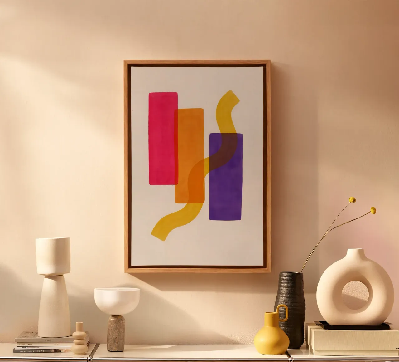 Structured Softness - Flow Form Series Leinwand von SMPLE