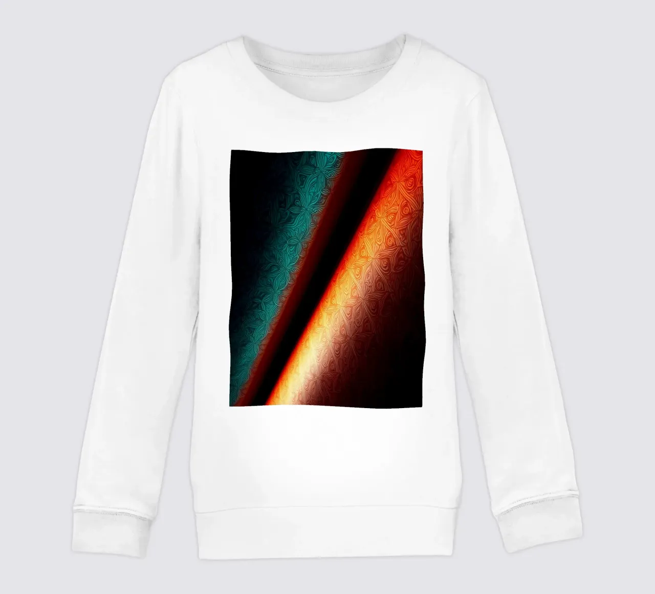 Vibrant abstract colorful patterns and creative gradients kids sweatshirt by DesignDoodle