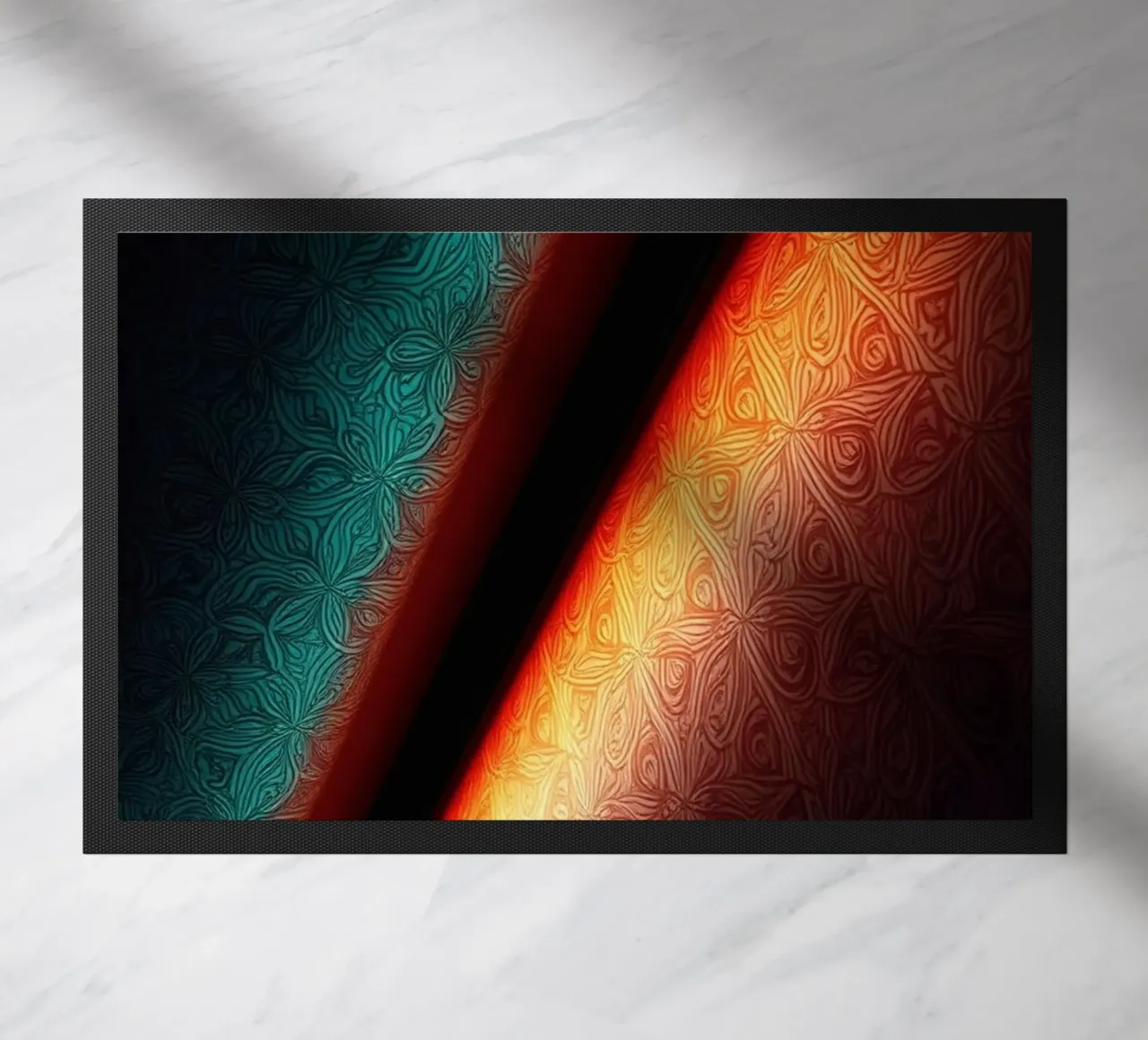 Vibrant abstract colorful patterns and creative gradients doormat by DesignDoodle