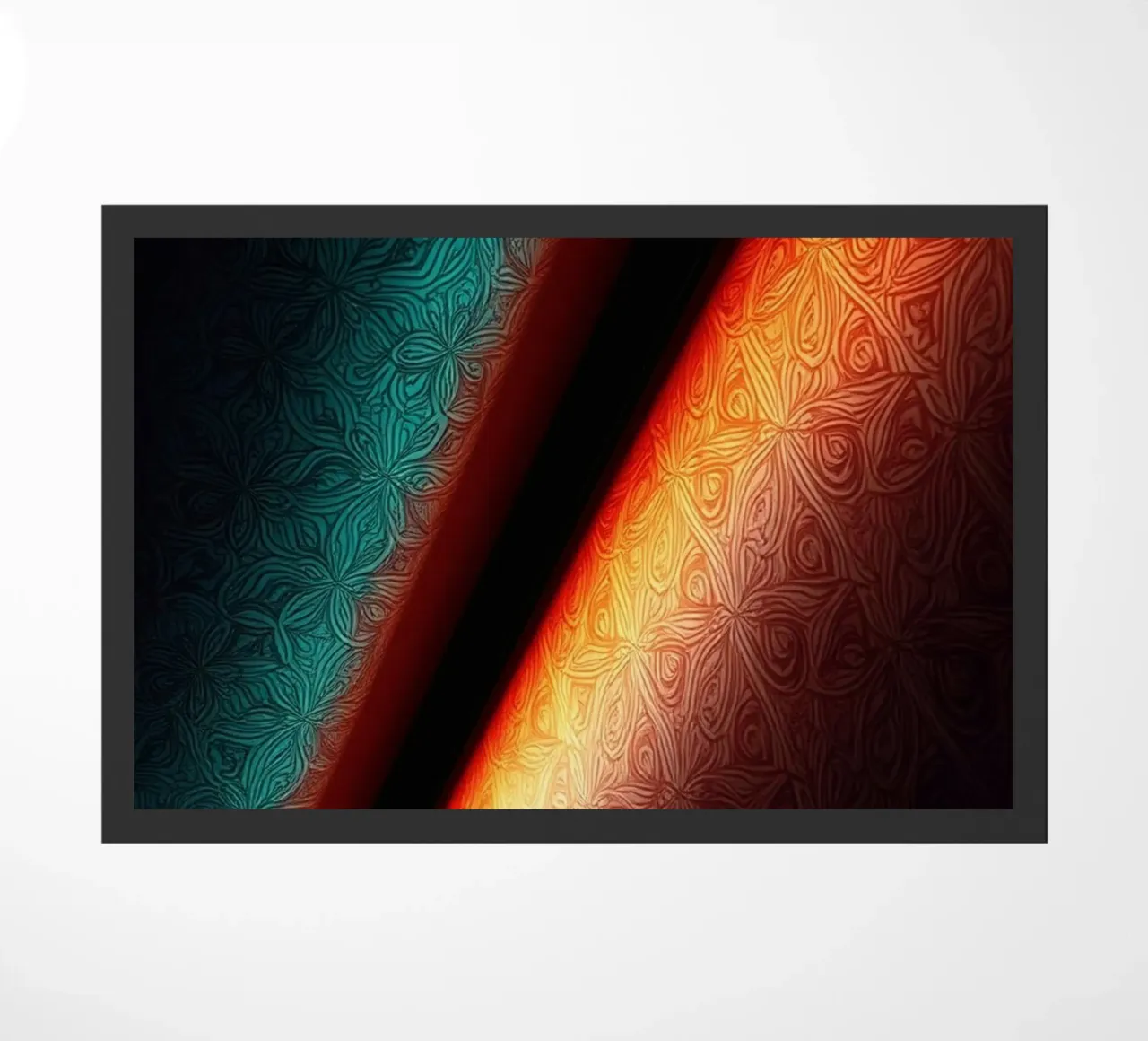 Vibrant abstract colorful patterns and creative gradients doormat by DesignDoodle