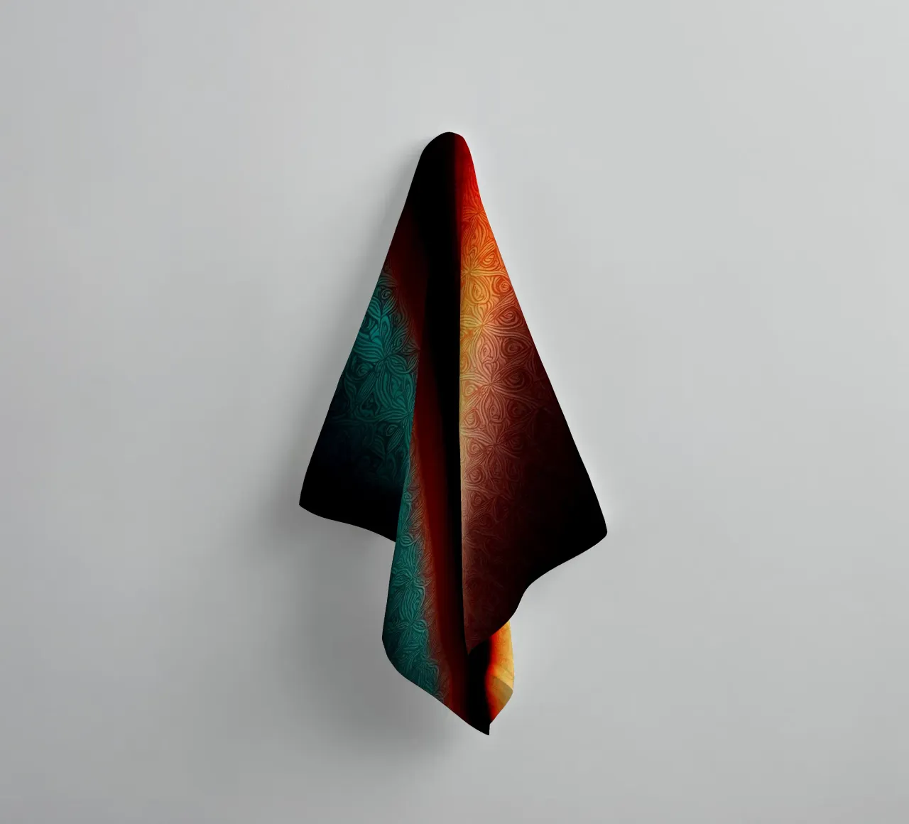 Vibrant abstract colorful patterns and creative gradients towel by DesignDoodle