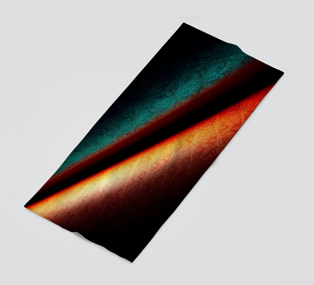 Vibrant abstract colorful patterns and creative gradients beach towel by DesignDoodle