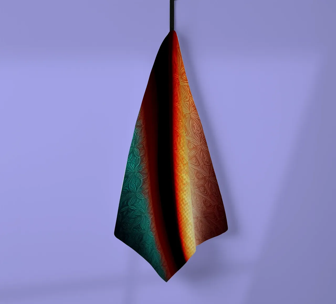 Vibrant abstract colorful patterns and creative gradients tea towel by DesignDoodle
