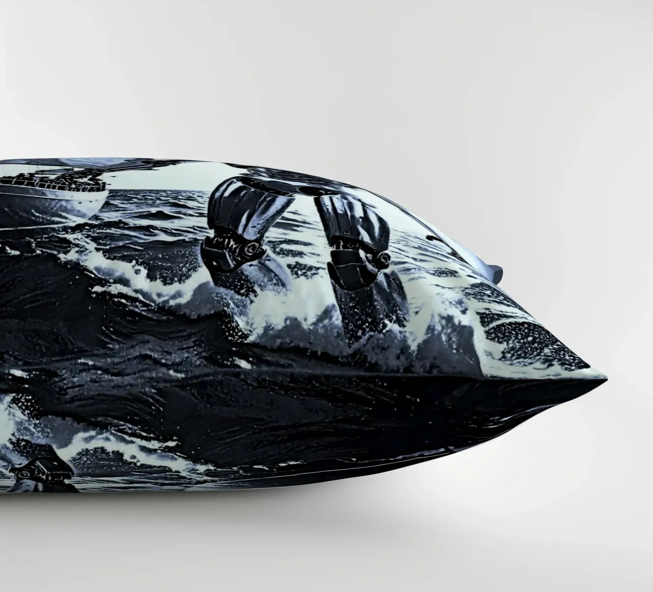 ROBOT AVEC VOILIER. Noir et blanc cuscino da Thierry vobmann photography