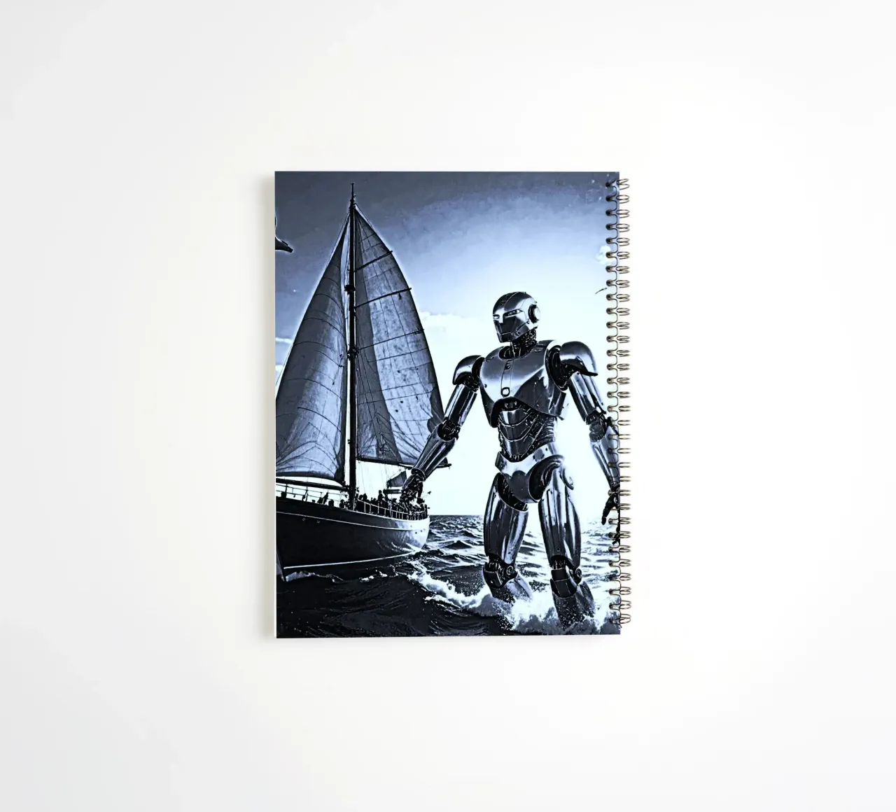 ROBOT AVEC VOILIER. Noir et blanc diario ad anelli da Thierry vobmann photography