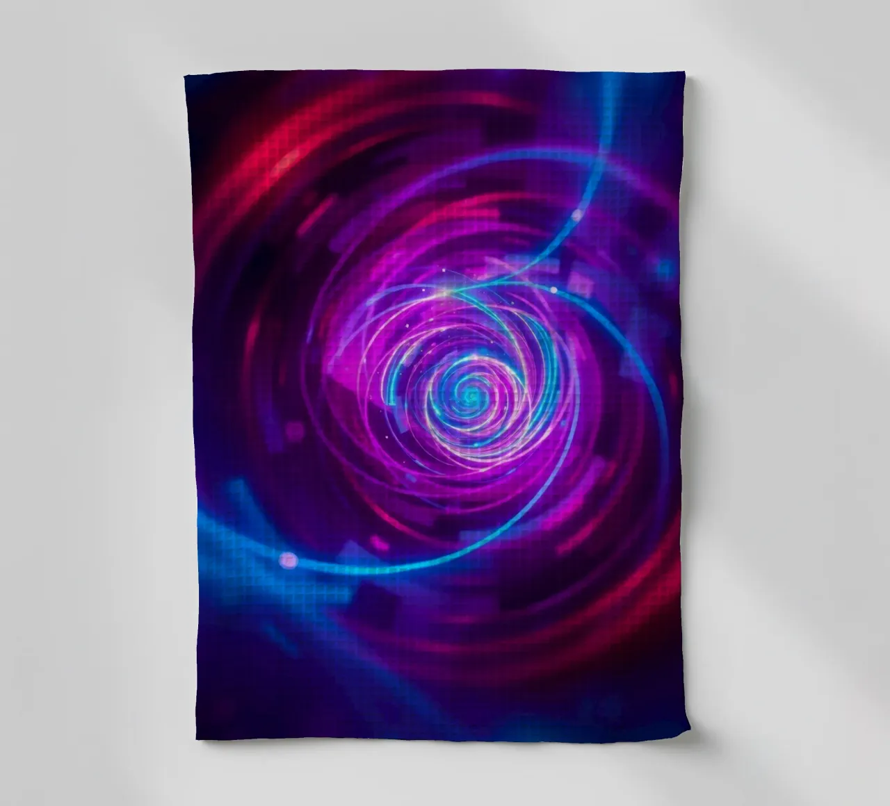 Kleurrijk wervelend abstract achtergrondontwerp theedoek van DesignDoodle