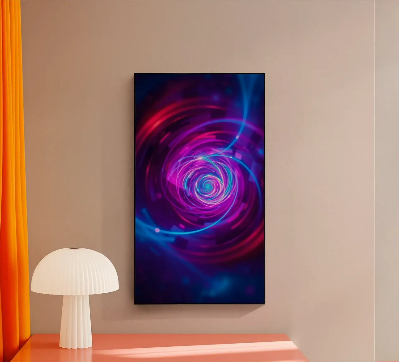 Kleurrijk wervelend abstract achtergrondontwerp acryl van DesignDoodle