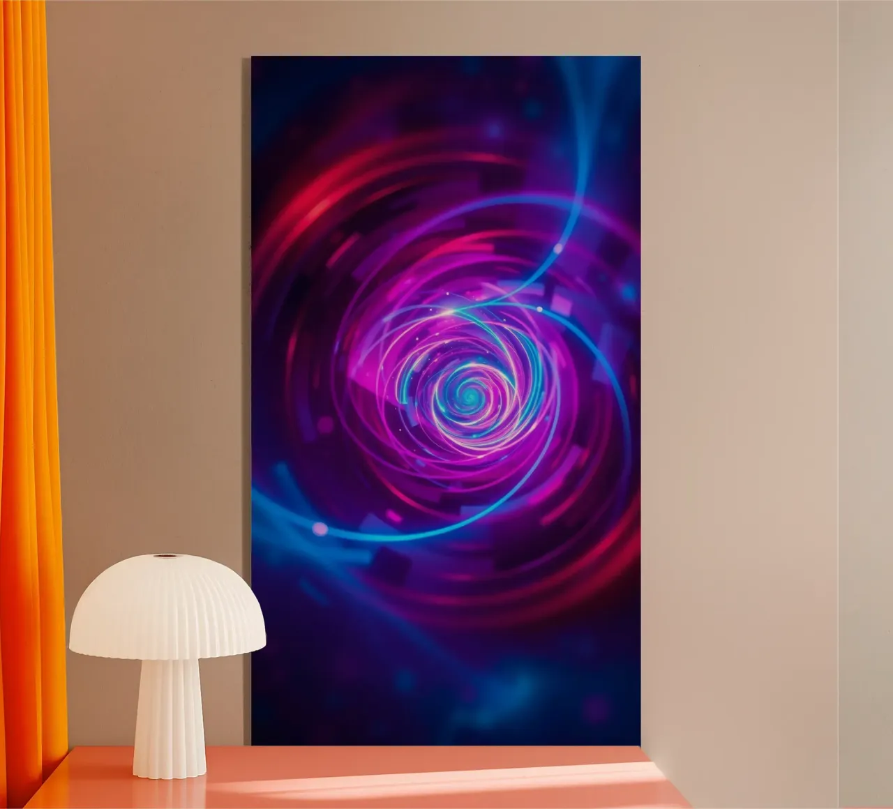 Kleurrijk wervelend abstract achtergrondontwerp acryl van DesignDoodle