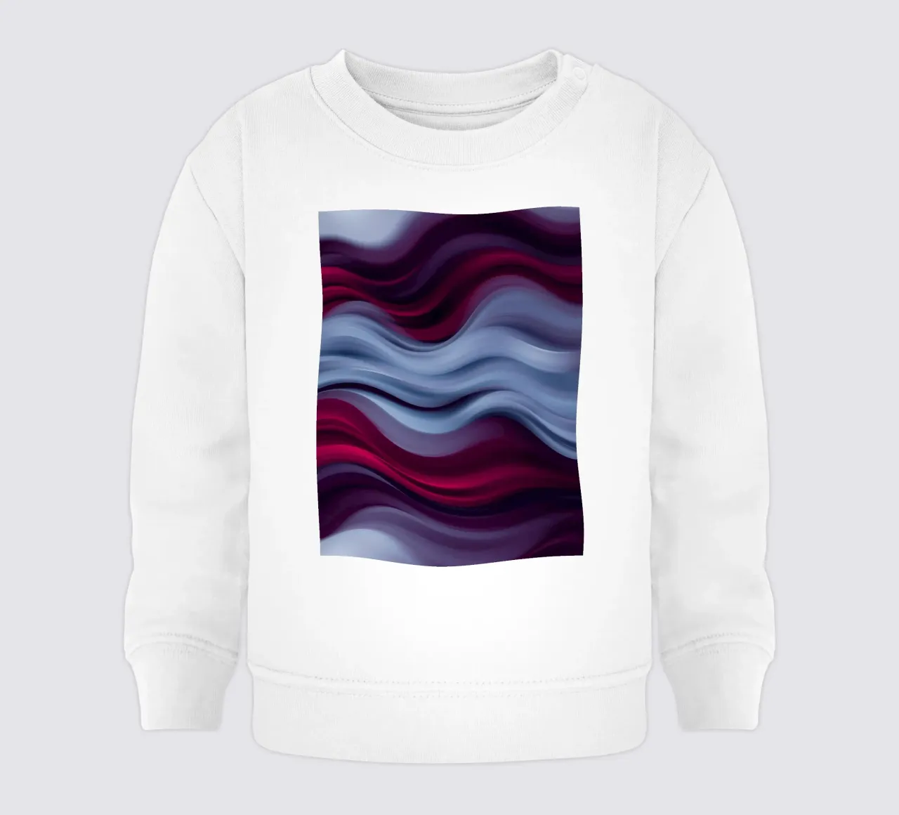 Les vagues abstraites de rouge et de bleu créent un effet apaisant. sweat pour bébé de DesignDoodle