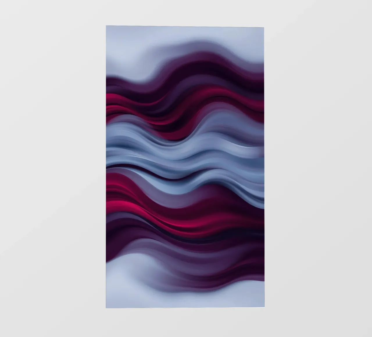 Les vagues abstraites de rouge et de bleu créent un effet apaisant. papier peint photo de DesignDoodle