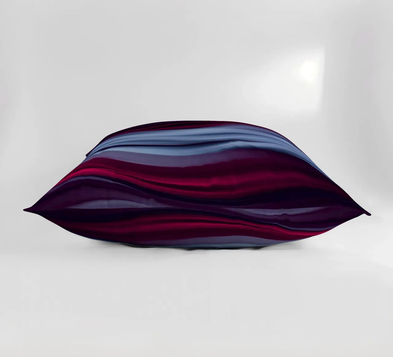 Abstract waves of red and blue create a soothing effect decorative cushion by DesignDoodle