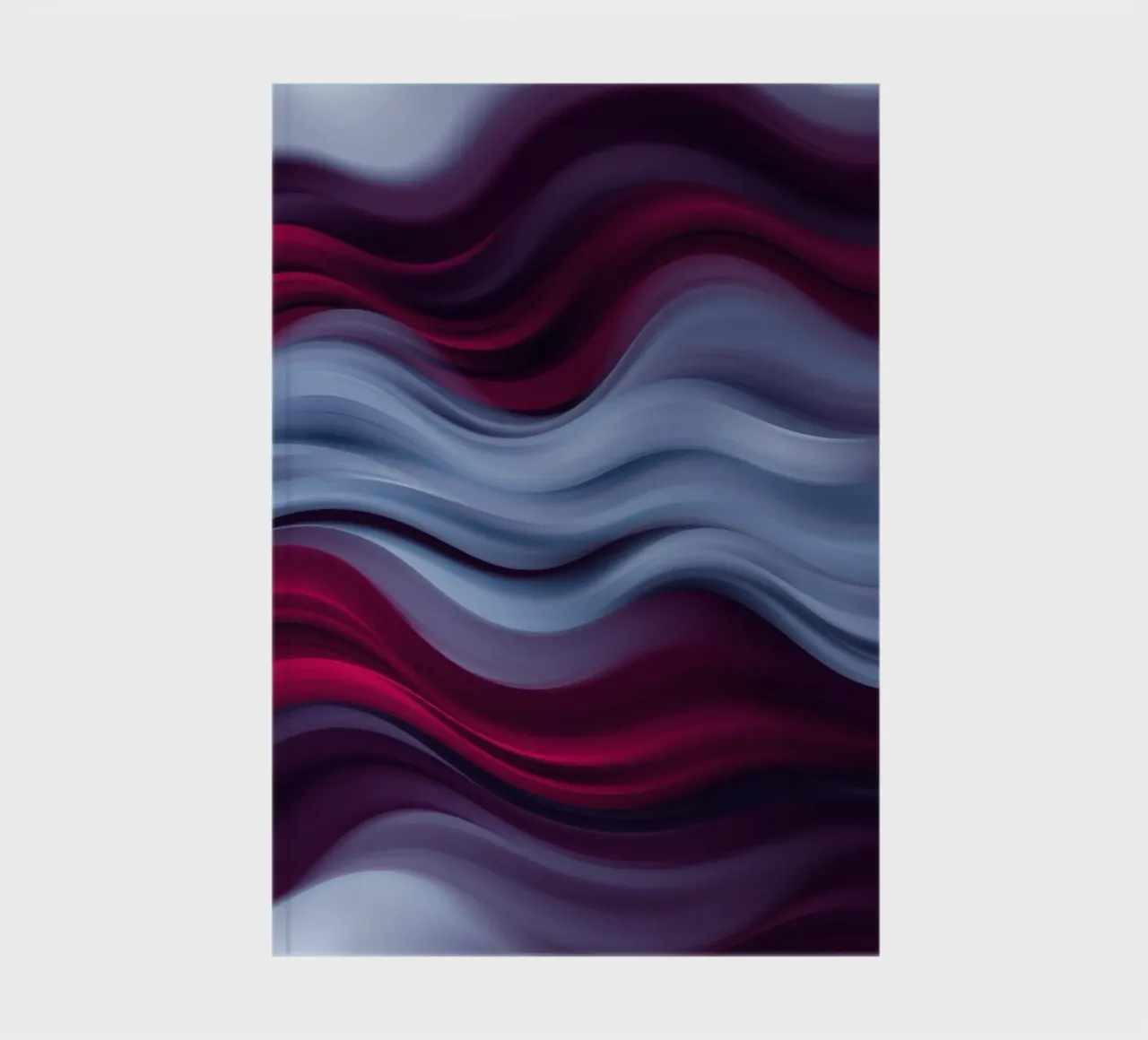 Abstract waves of red and blue create a soothing effect notebook by DesignDoodle