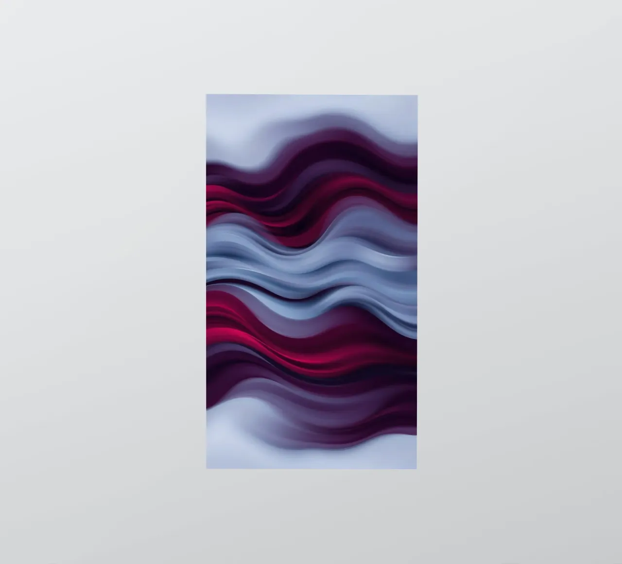 Abstract waves of red and blue create a soothing effect sticker by DesignDoodle