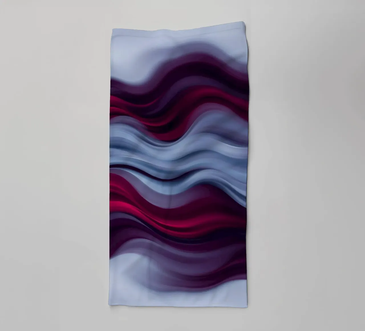 Abstract waves of red and blue create a soothing effect towel by DesignDoodle