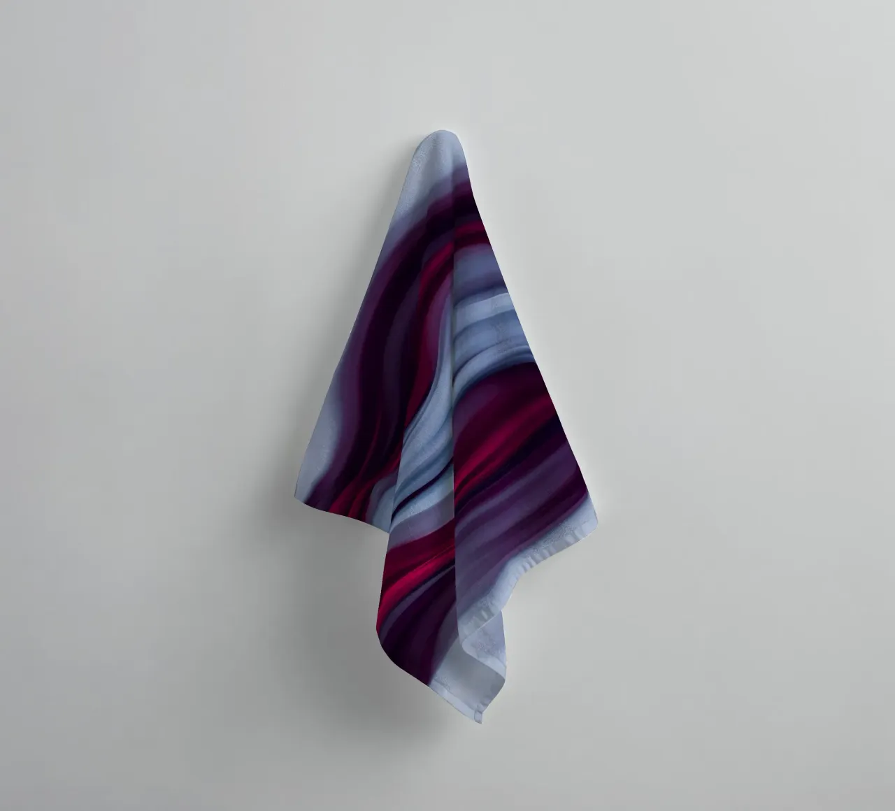 Abstract waves of red and blue create a soothing effect towel by DesignDoodle