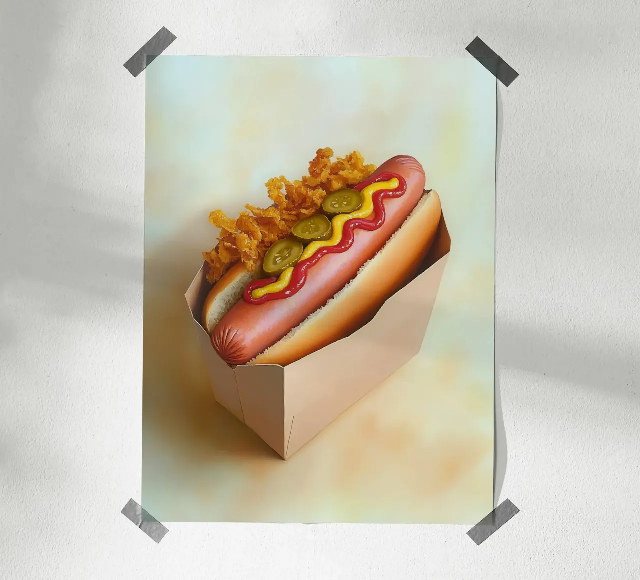 Godimento dell'hotdog poster con telaio in plastica da Carinaprint