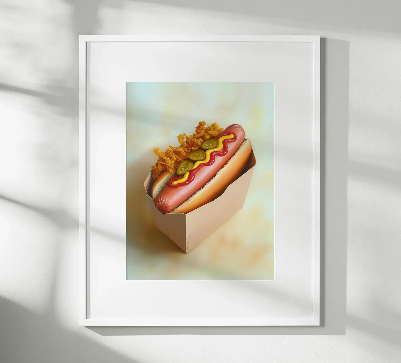 Godimento dell'hotdog poster con telaio in plastica da Carinaprint