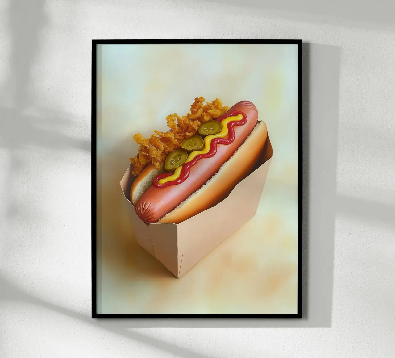 Godimento dell'hotdog poster con telaio in plastica da Carinaprint