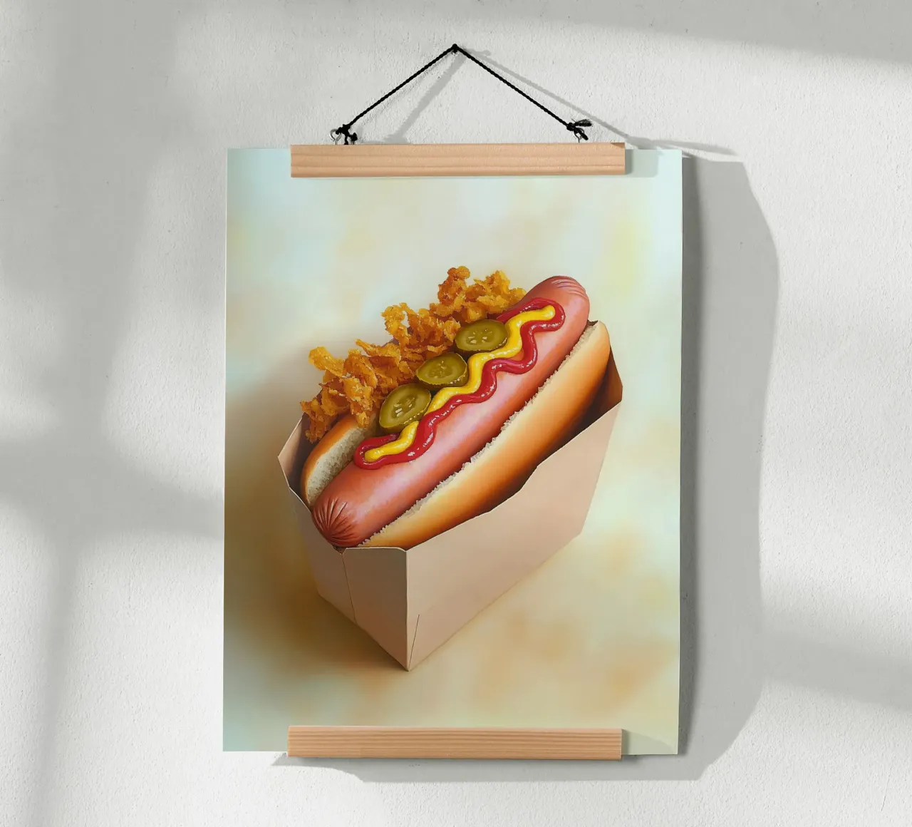Godimento dell'hotdog poster con telaio in plastica da Carinaprint