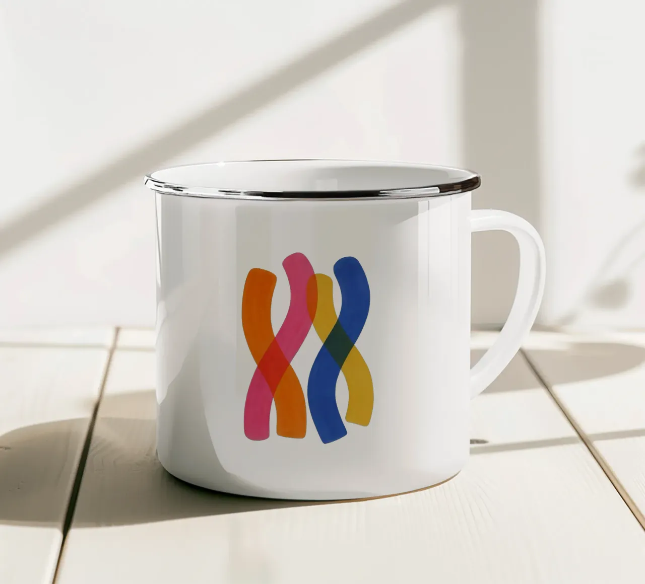 Twisted Spectrum - Flow Form Series Emaille Tasse von SMPLE