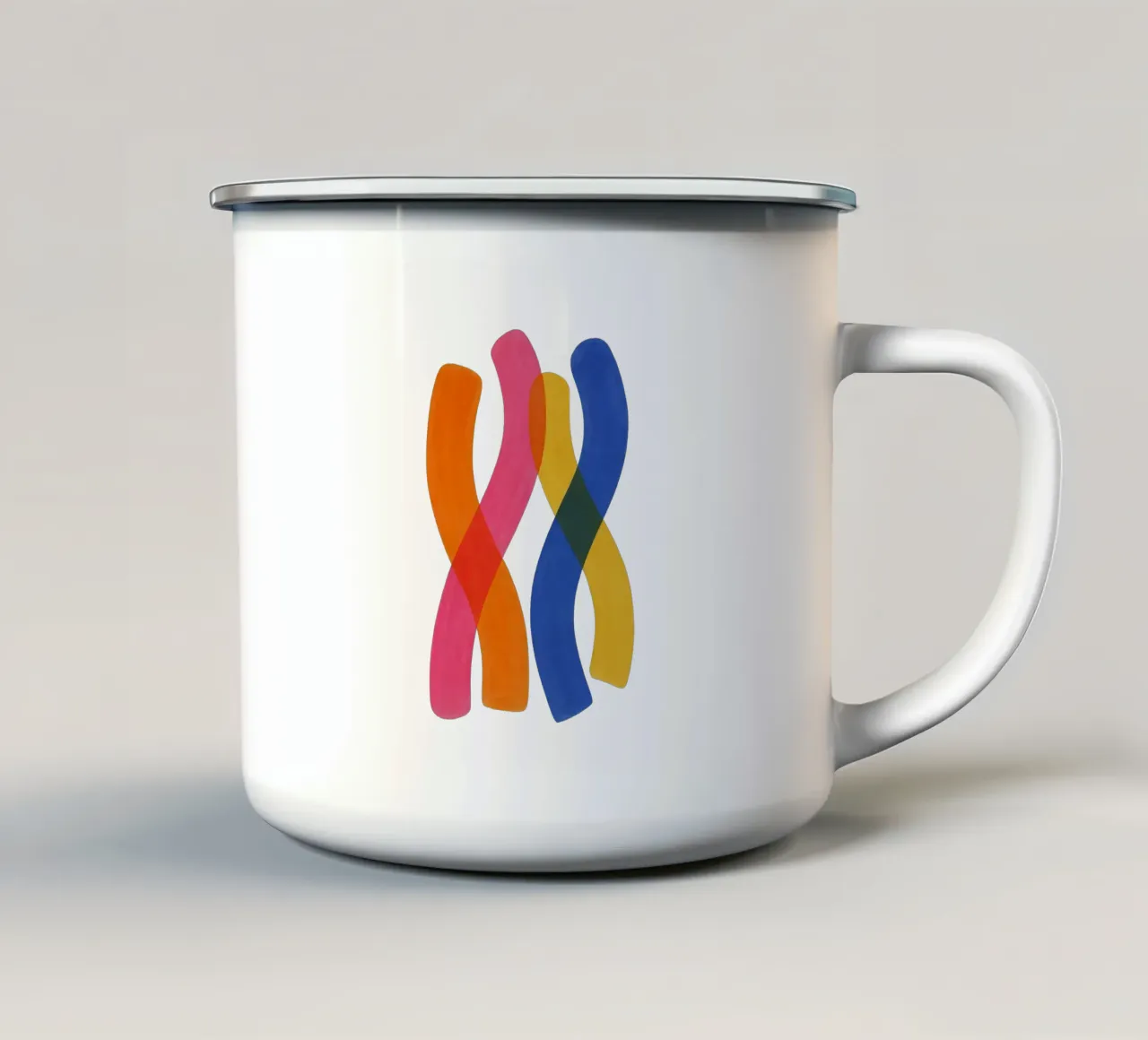 Twisted Spectrum - Flow Form Series Emaille Tasse von SMPLE