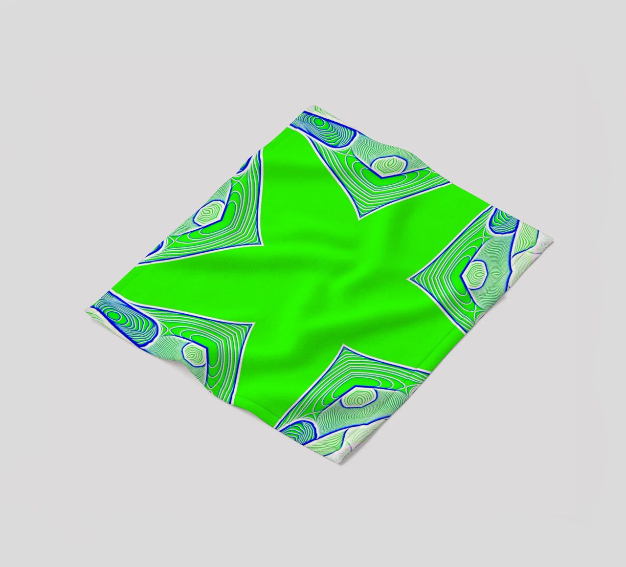 5-pointed star in green, can be personalised with text (name) fleece blanket by Gürsel Yesil Digital Art