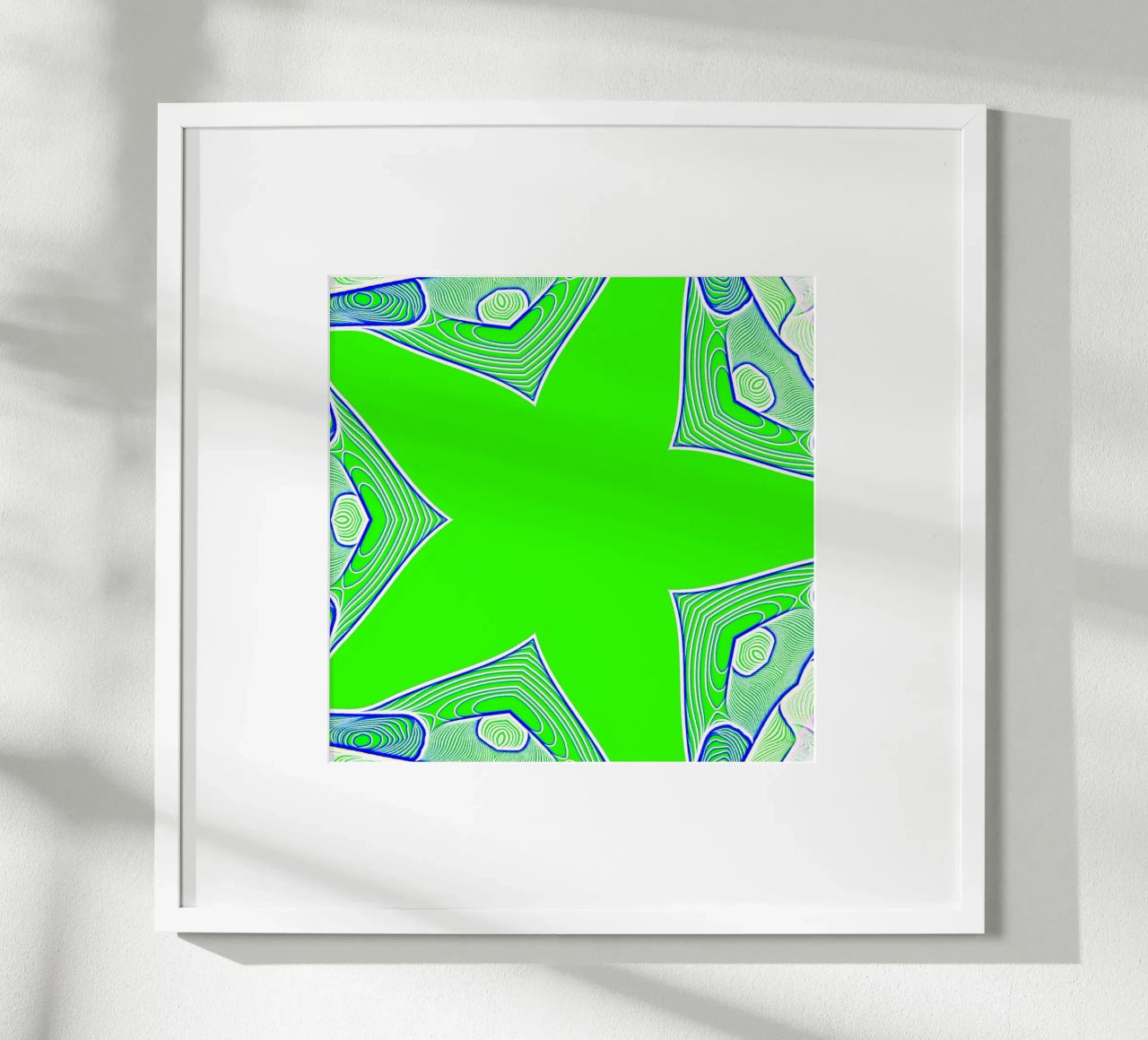 5-pointed star in green, can be personalised with text (name) hahnemühle by Gürsel Yesil Digital Art