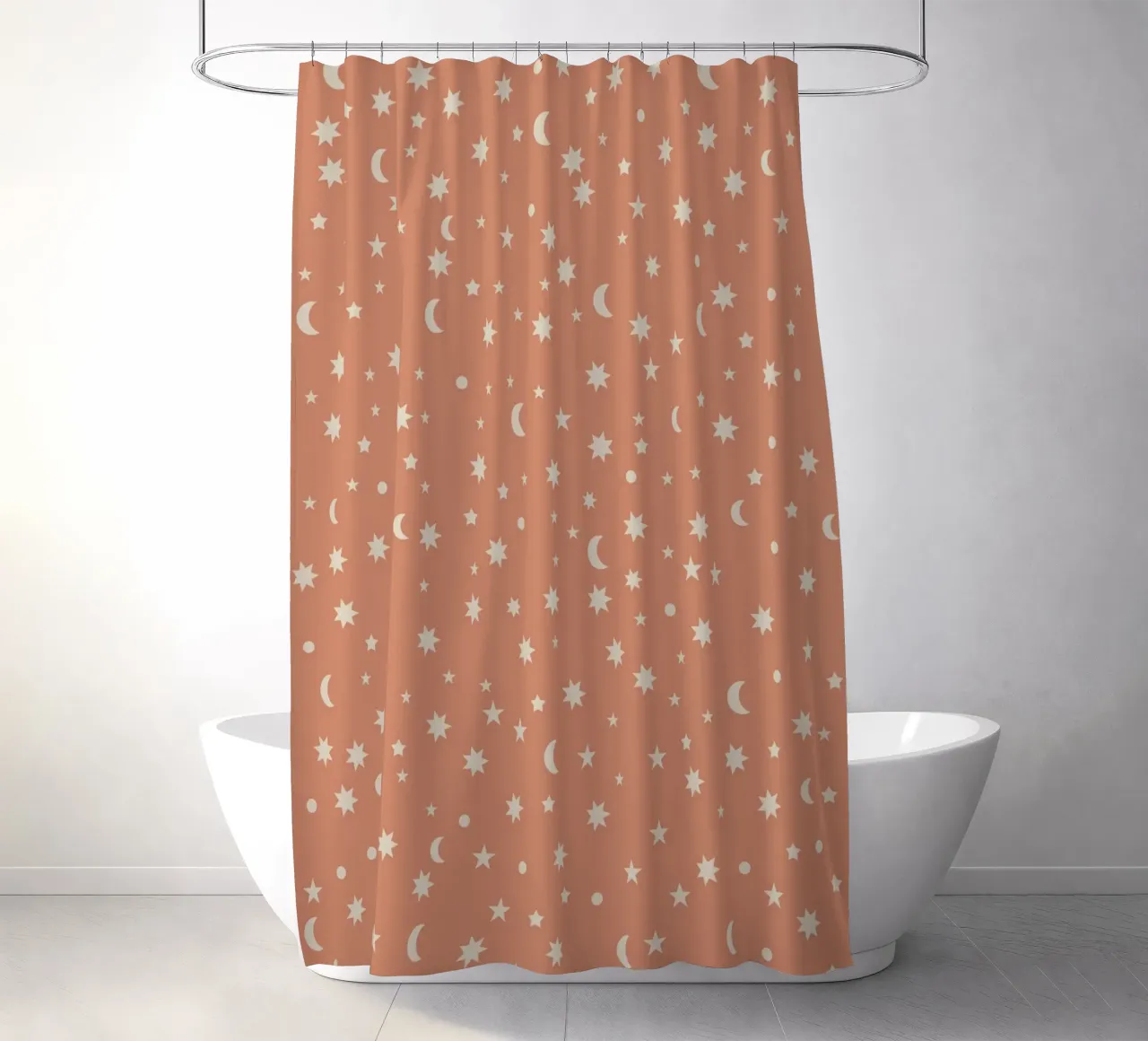 Stars Pattern - Warm shower curtain by MoonlightPrint