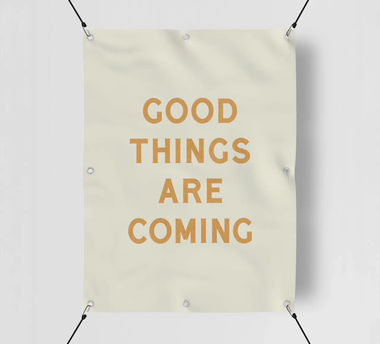 Le cose belle stanno arrivando - Tipografia telo in pvc da MoonlightPrint