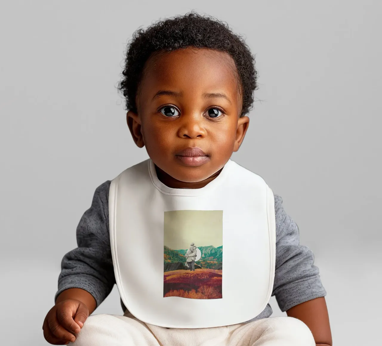 Promises Please Don't Look Back baby bib by Frank Moth