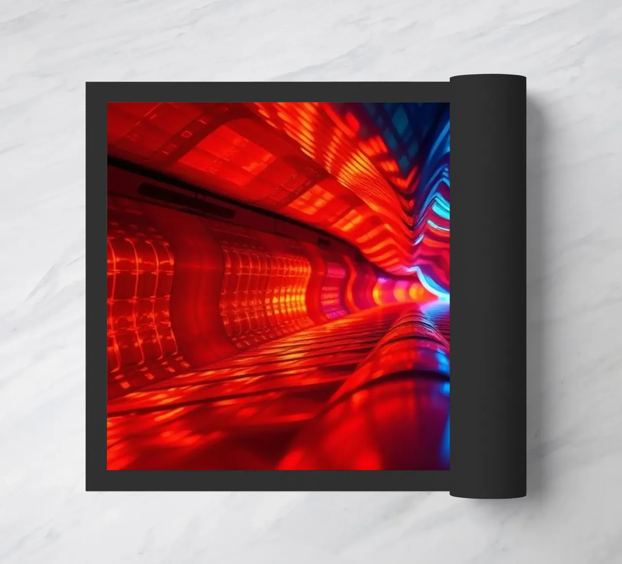 abstraction featuring dynamic colors and reflections suitabl doormat by DesignDoodle