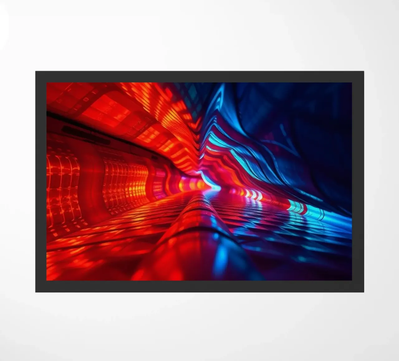 abstraction featuring dynamic colors and reflections suitabl doormat by DesignDoodle