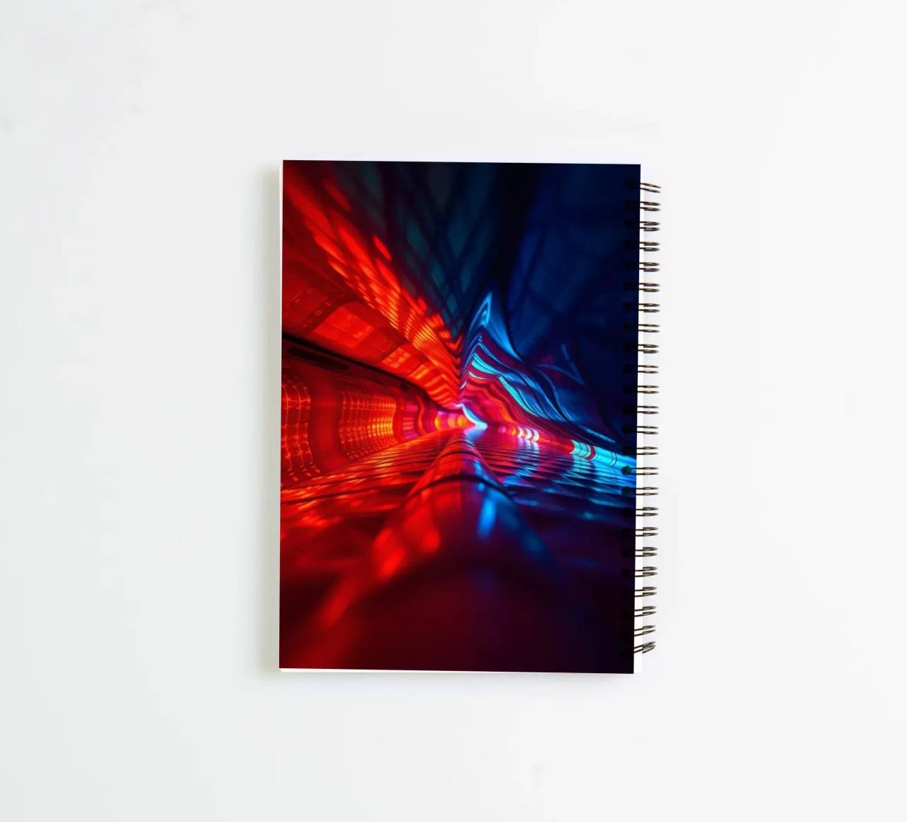 abstraction featuring dynamic colors and reflections suitabl spiral notebook by DesignDoodle