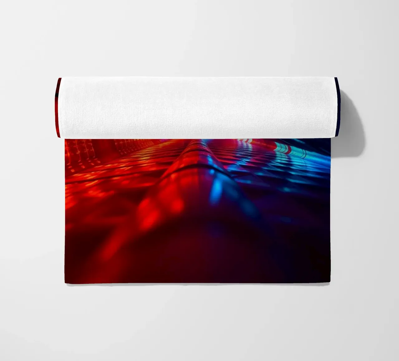 abstraction featuring dynamic colors and reflections suitabl beach towel by DesignDoodle