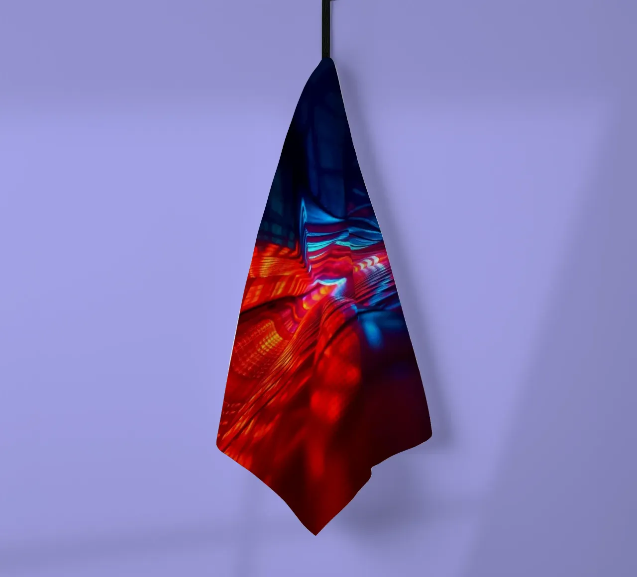 abstraction featuring dynamic colors and reflections suitabl tea towel by DesignDoodle