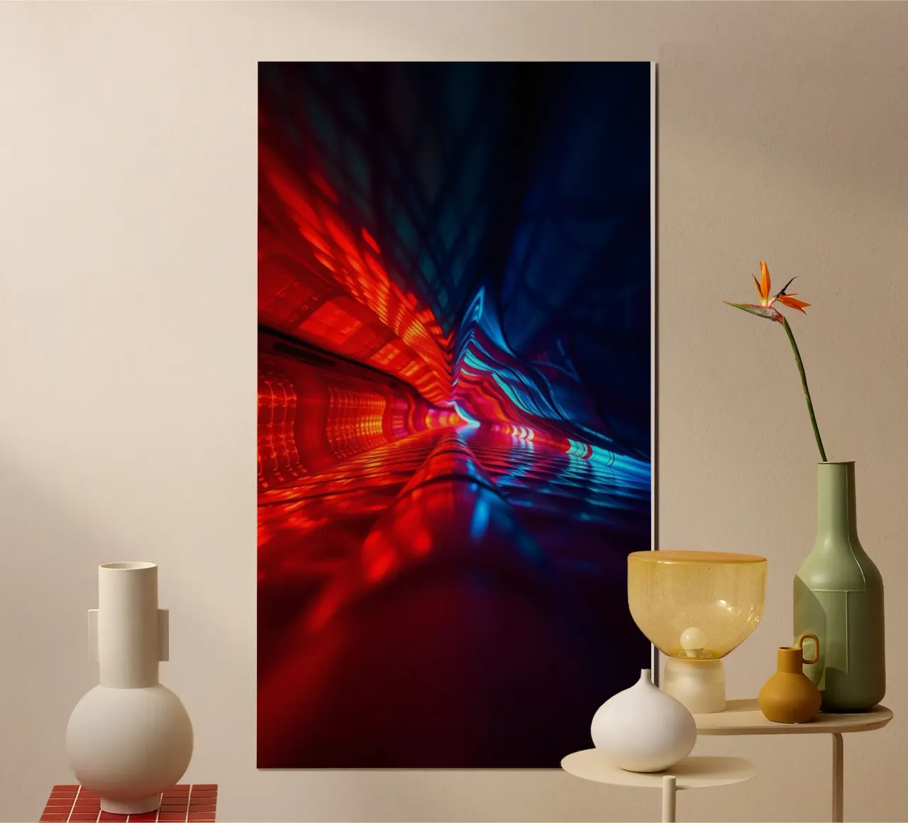 abstraction featuring dynamic colors and reflections suitabl hahnemühle by DesignDoodle