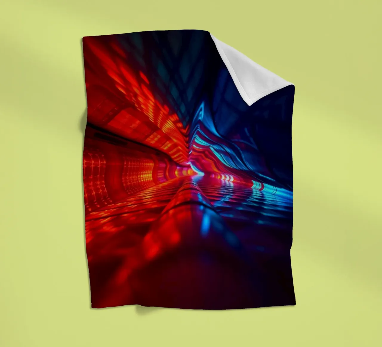 abstraction featuring dynamic colors and reflections suitabl fleece blanket by DesignDoodle