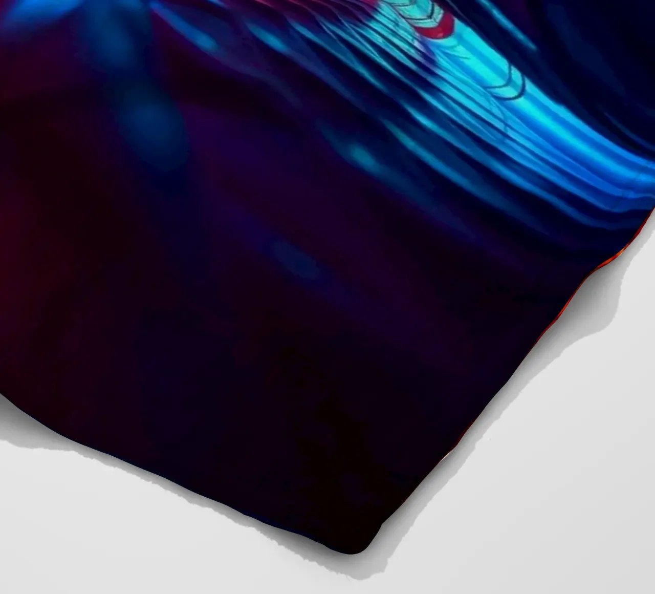 abstraction featuring dynamic colors and reflections suitabl fleece blanket by DesignDoodle